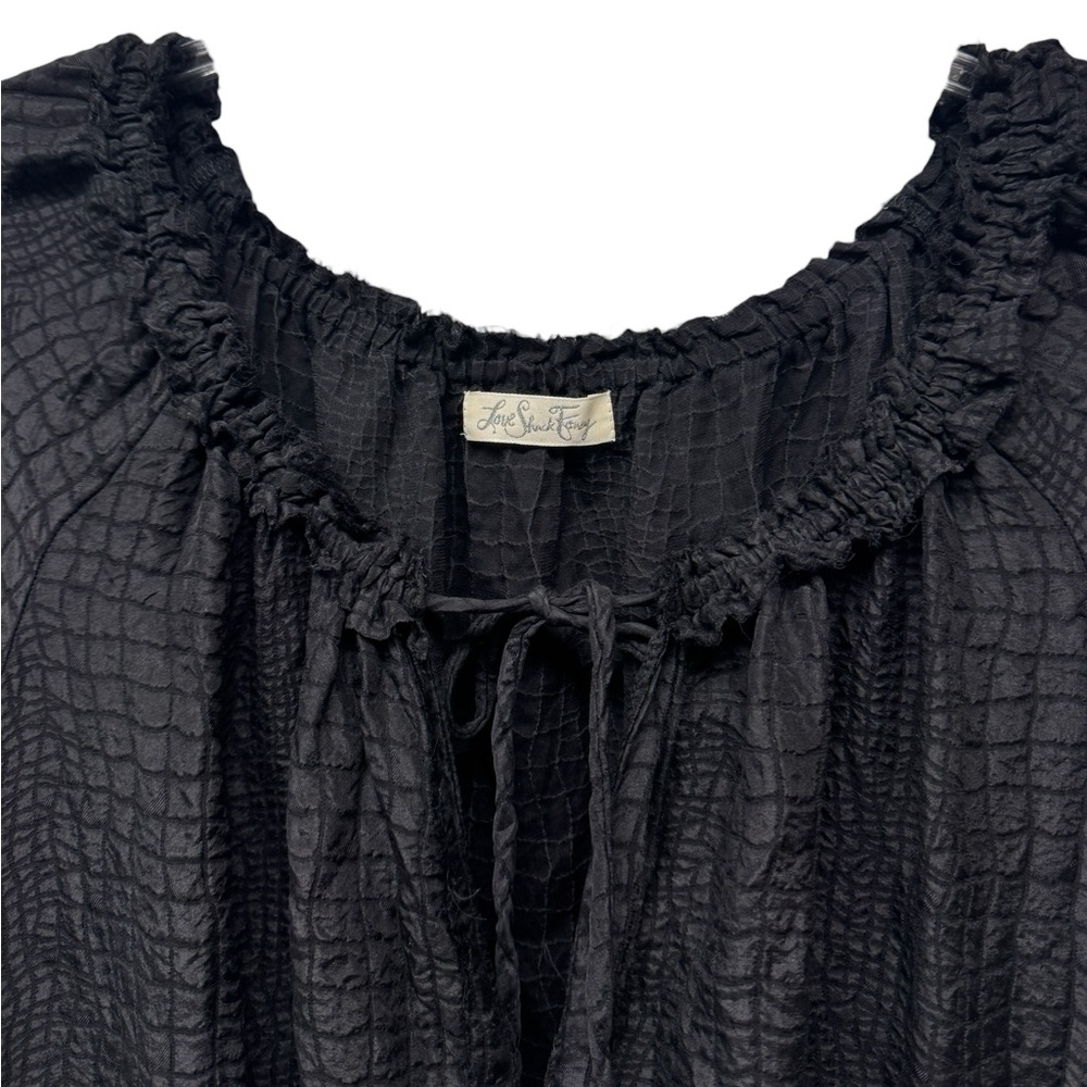 LoveShackFancy Textured Black minidress - Picture 4 of 8